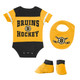 Bruins Newborn Rise Above Creeper Bib & Bootie Set Image coming soon src=